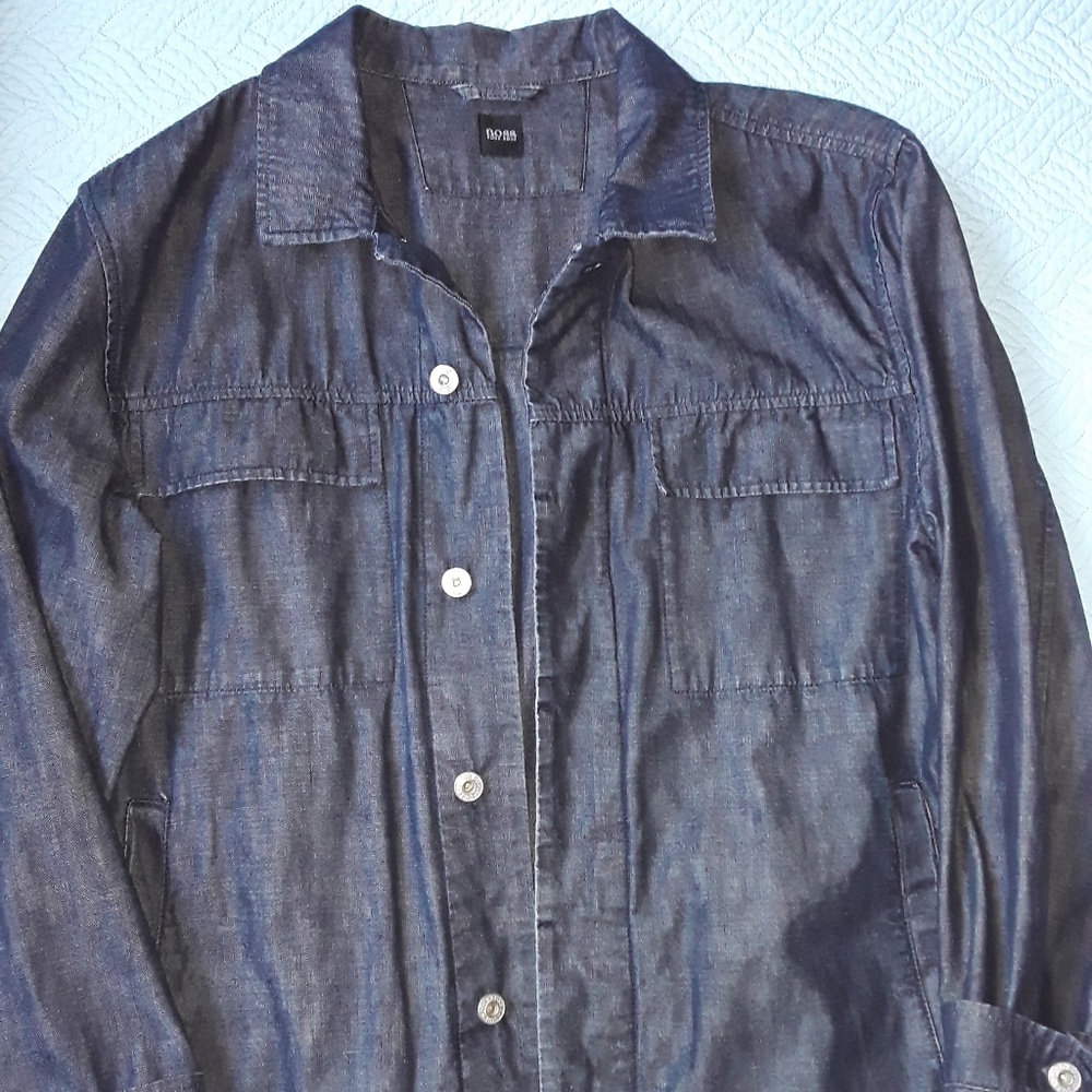 Men's Hugo Boss - Silver Tinted Blue Jean Jacket